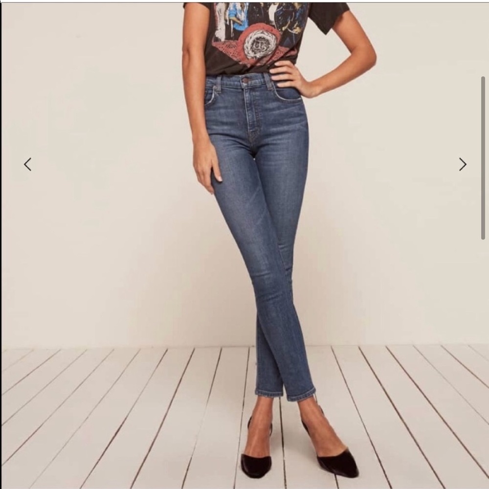 REFORMATION Women’s “Catalina” High & Skinny Women’s 31 Blue Wash Denim Jean